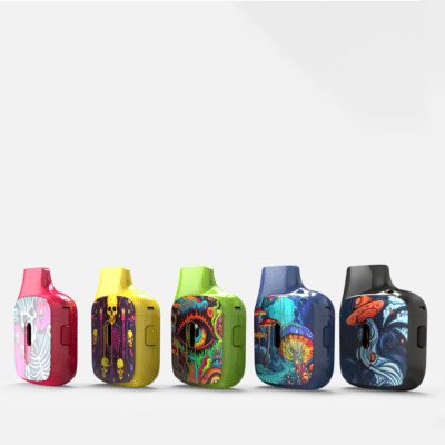 Colorful artistic vape devices showcasing unique designs and vibrant colors for individual expression.