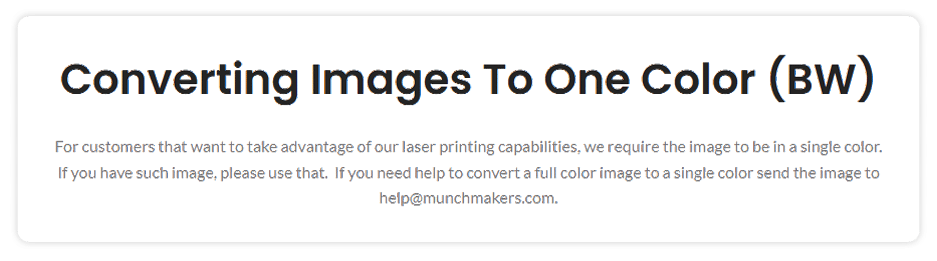 Simplified high quality image printing services with professional support and laser capabilities   MunchMakers