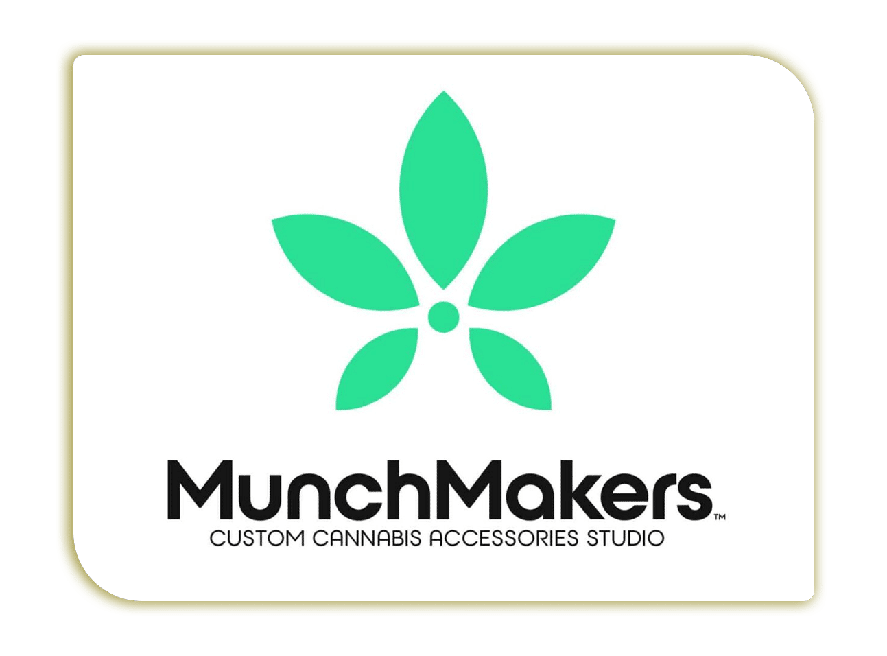 MunchMakers logo vibrant cannabis leaf design for custom cannabis accessories and lifestyle products   MunchMakers