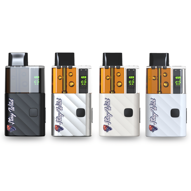 Sleek vaping devices in black silver gold and white with transparent tanks and modern features   MunchMakers